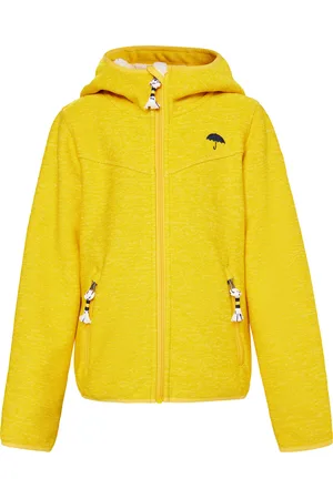 Schmuddelwedda Strickfleeceblouson mit Teddyfutter Mädels Dunkelgelb Melange