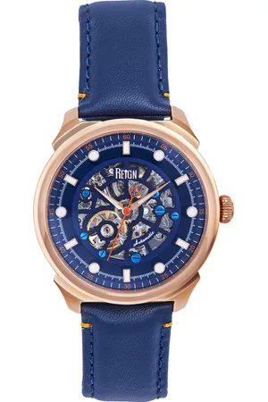 Reign Weston Automatikuhr mit skelettiertem Lederarmband