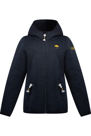 Schmuddelwedda Strickfleecejacke Mädchen Meeresmelange