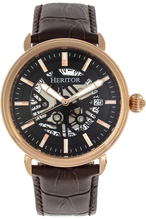 heritor automatic Heritor Automatikuhr Mattias mit Lederarmband und Datum