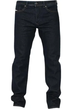 Diesel Buster-X Brown Badge Tapered Fit Dunkelblaue Jeans