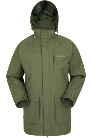 Mountain Warehouse Herren Glacier II Lange Wasserdichte Jacke (Grün)