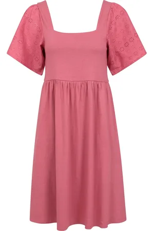 Mountain Warehouse "Verona" Kleid für Damen Broderie-Ärmel (Rostfarben)