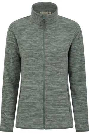 Mountain Warehouse "Snowdon II" Fleecejacke Durchgehender Reißverschluss für Damen (Khakigrün)