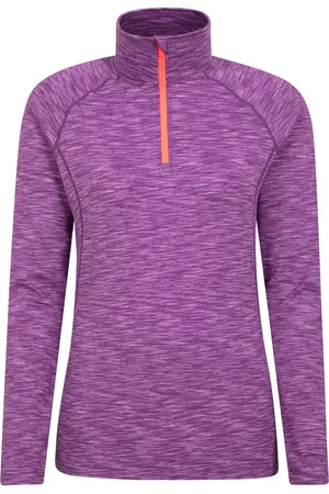 Mountain Warehouse "Bend & Stretch" Midlayer mit halbem Reißverschluss für Damen (Beerenrot)