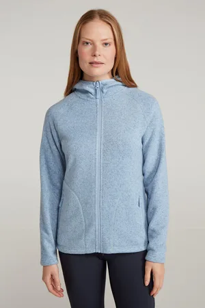 Mountain Warehouse "Nevis" Hoodie mit durchgehendem Reißverschluss für Damen (Blassblau)