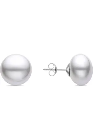 Luxenter Nandi 925 Sterling Silber und weiße rhodinierte Perlen Ohrringe