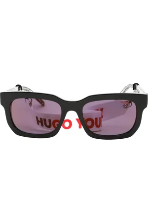 HUGO BOSS Red SP Lens Multi Logo Innendetail Schwarze Sonnenbrille