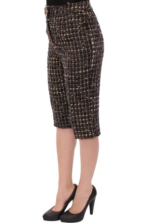 Dolce & Gabbana Damen Tweed Culottes - Braun