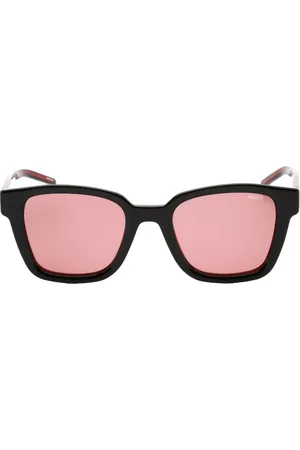 HUGO BOSS Burgundy Lensed Red Detail Black Sonnenbrille