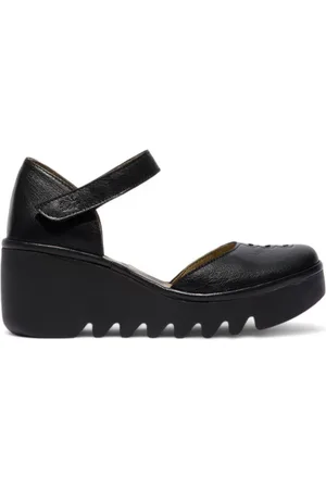 Fly London Damen BISO305FLY Keilsandalen Espadrille Riemchen Heels in