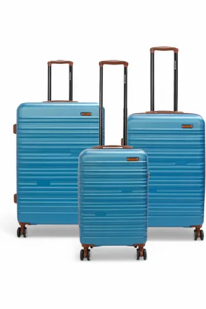 Infinity Erweiterbarer blauer Hartschalenkoffer aus ABS mit 8 Rollen, robuster Reisekoffer, Urlaubsgepäck