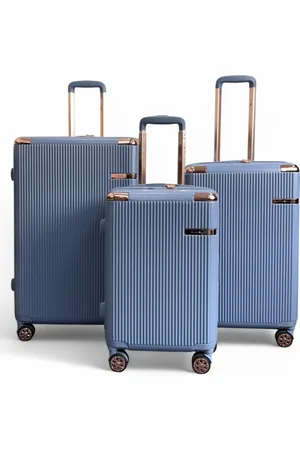 Infinity Erweiterbarer blauer Hartschalenkoffer mit 8 Rädern, Reisegepäck, Kabinenkoffer