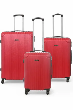 Infinity Hartschalen-Reisekoffer aus rotem ABS mit 8 Rädern