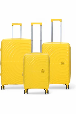 Infinity Erweiterbarer gelber Hartschalenkoffer mit 8 Rädern