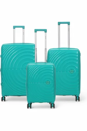 Infinity Erweiterbarer Hartschalenkoffer mit 8 Rädern in Aquablau