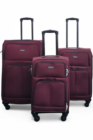 Infinity Erweiterbarer Wein-Softshell-Reisekoffer mit 4 Rädern