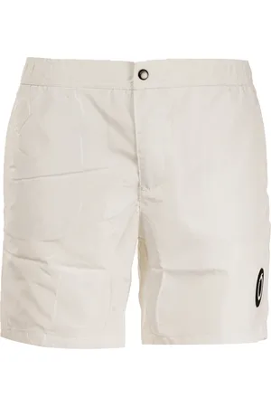 Trussardi MITTELLANGE UNIFARBENE HERREN-BADEBOXERSHORTS MIT KNOPF