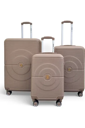 Infinity Robuster ABS-Hartschalenkoffer in Gold mit 8 Rädern, Reisegepäck