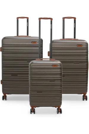 Infinity Erweiterbarer Kaffeebrauner Hartschalen-ABS-Koffer mit 8 Rädern Robuster Reisekoffer Urlaubsgepäck