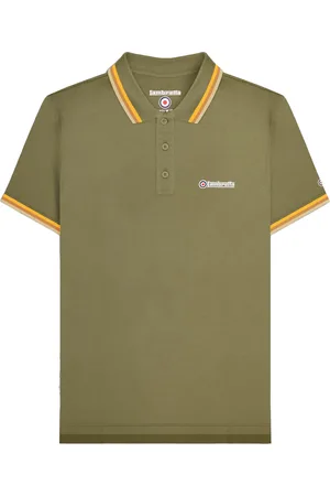 Lambretta Poloshirt für Herren (Khakigrün/Tabak/Cremefarbe)
