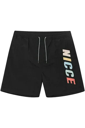 Nicce London Graphic Logo Stretch Taille Black Herren Myriad Schwimmshorts 211 1 06 17 0242