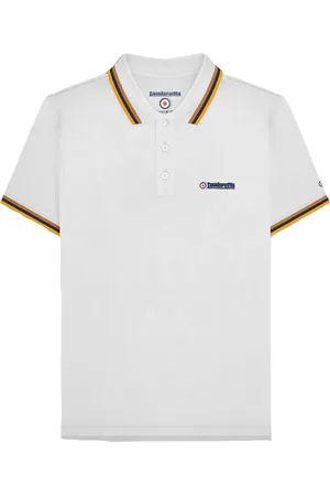 Lambretta "SS25" Poloshirt für Herren (Weiß/Gold)
