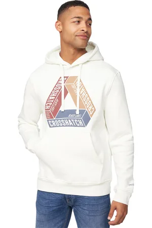 Crosshatch "Pashika" Kapuzenpullover für Herren (Naturweiß)