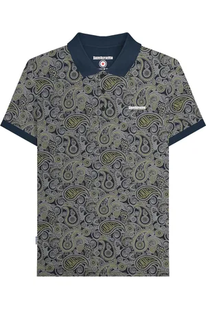 Lambretta "SS25" Poloshirt Mit Markenzeichen für Herren (Marineblau/Grau)