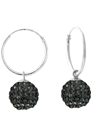 Diadema Ohrringe Black Night - Kristall Schwarz - Kollektion Crystal Pearl