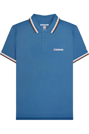 Lambretta "SS25" Poloshirt für Herren (Dunkelblau/Weiß/Kork/Marineblau)