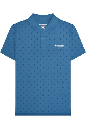 Lambretta "Premium" Poloshirt Rundum bedruckt für Herren (Dunkelblau/Marineblau)