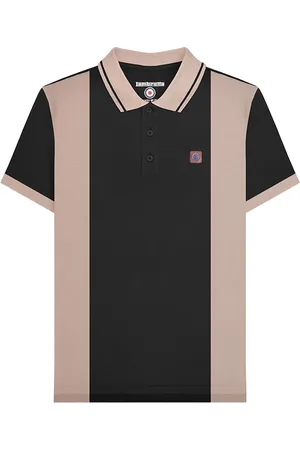 Lambretta "SS24" Poloshirt für Herren (Schwarz/Nomade)