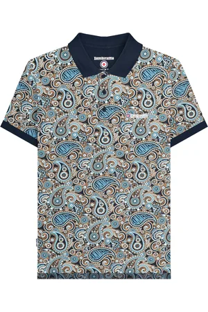 Lambretta "SS25" Poloshirt Mit Markenzeichen für Herren (Marineblau/Rauchblau)