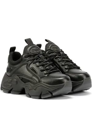 Buffalo Binary C Damen Schwarze Turnschuhe