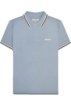 Lambretta "SS25" Poloshirt für Herren (Blau/Weiß/Marineblau/Cremefarbe)