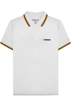 Lambretta "SS25" Poloshirt für Herren ( /Tabak/Marineblau/Gold)