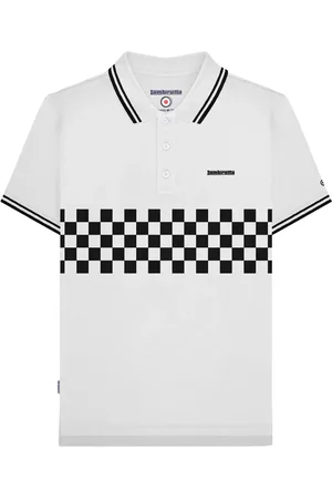 Lambretta "SS25" Poloshirt Mit kontrastfarbenen Streifen für Herren ( /Schwarz)