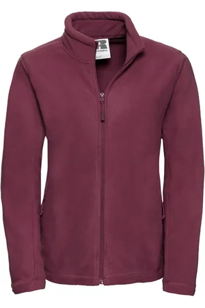 Russell Athletic Russell - Fleecejacke Durchgehender Reißverschluss für Damen - Für Außen (Burgunderrot)