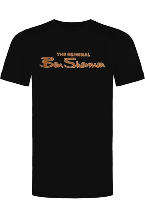 Ben Sherman – Schwarzes Herren-T-Shirt mit großem Logo
