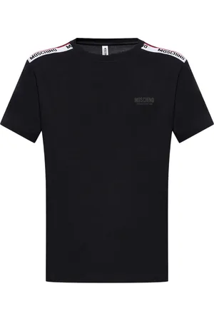 Moschino Schwarzes T-Shirt mit Markenlogo von
