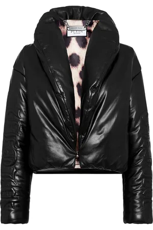 Philipp Plein Lederjacke Skull&Bones