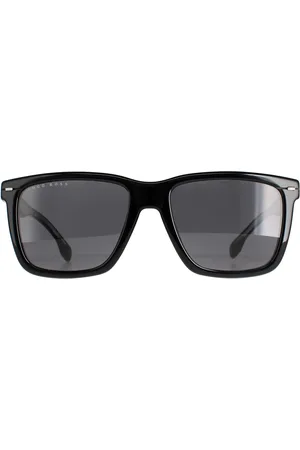 HUGO BOSS Square Mens Black Ruthenium Grey Blue Boss 1317 / S