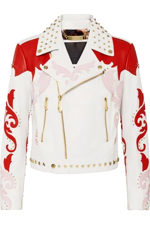Philipp Plein Leder Biker-Jacke