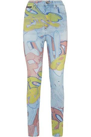Philipp Plein Jeggings Bombing Graffiti