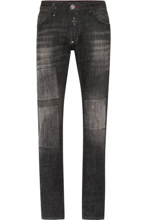 Philipp Plein Denim Super Straight Cut Trousers