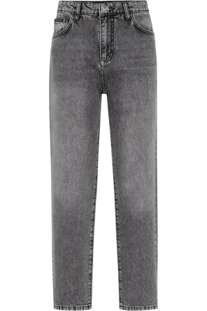 Philipp Plein Denim Trousers Mom Fit Hexagon