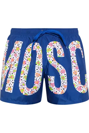 Moschino Kurze Badeshorts von mit Blumendruck und Logo in leuchtendem