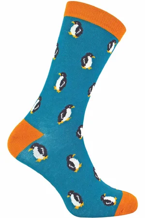 Mr Heron 1 Pack Herrensocken mit Tiermotiv aus Bambus