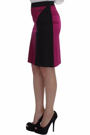 Dolce & Gabbana Bleistiftrock in Schwarz und Magenta